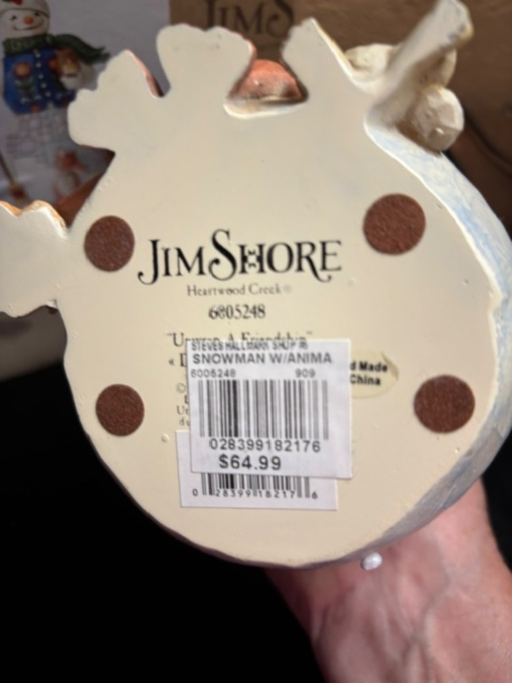 Jim Shore Heartwood Creek " "Unwrap a Friendship" Christmas snowman - Picture 5 of 6